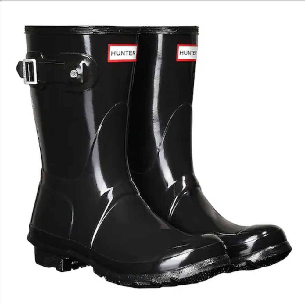 Hunter rain boots glossy